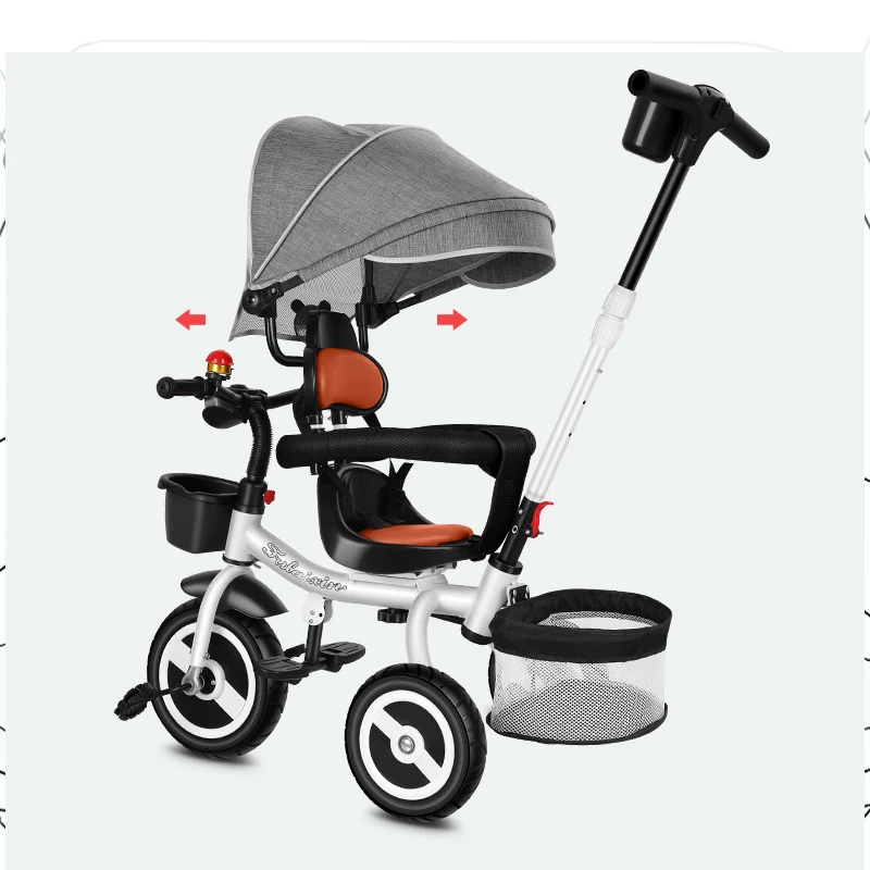 Triciclo 3 en 1 para niños: cochecito, bici plegable y reclinable - imagen 3