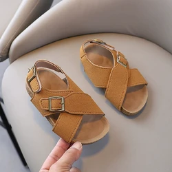 Sandalias de verano con suela flexible para niños en playa cómodas