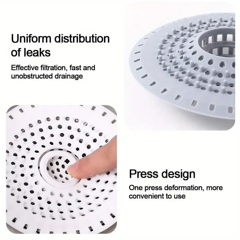 Tapón silicona antideslizante bañera bebé – Filtro pelo agua - imagen 3