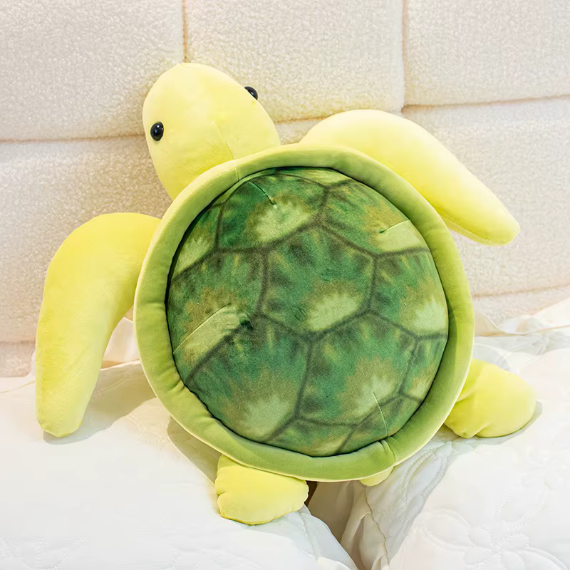 Tortuga de peluche suave en algodón, almohada decorativa infantil - imagen 4