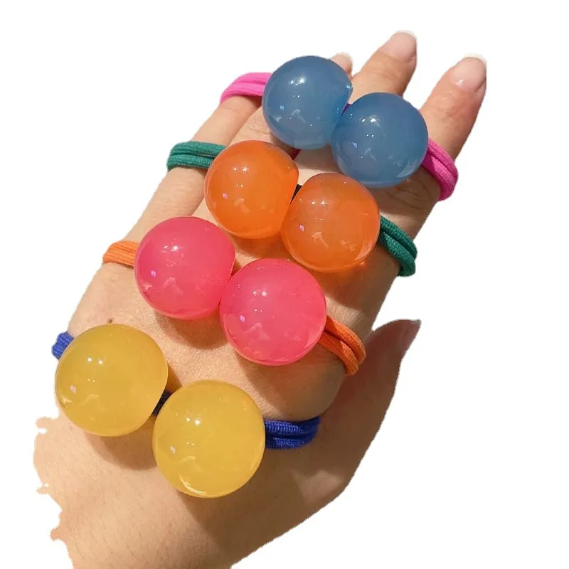 Lazos y bandas elásticas para el pelo con bolas dulces - imagen 3