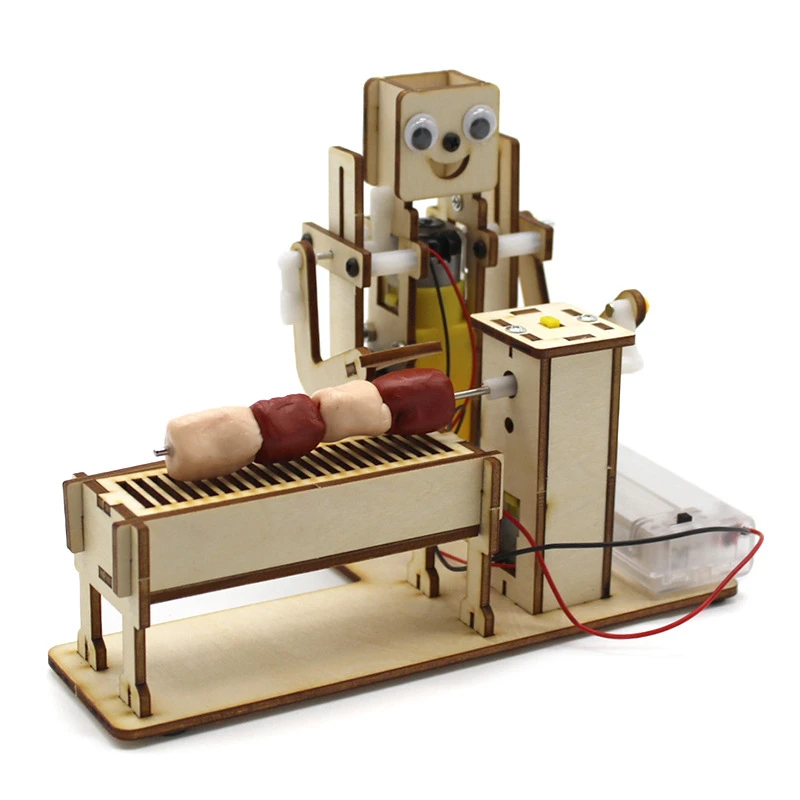 Juguete de ensamblaje Robot barbacoa con tablero en madera educativo - imagen 2