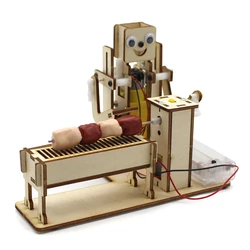 Juguete de ensamblaje Robot barbacoa con tablero en madera educativo