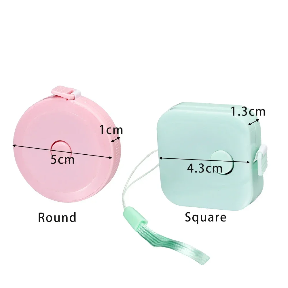 Mini cinta métrica de plástico en rollo para manualidades