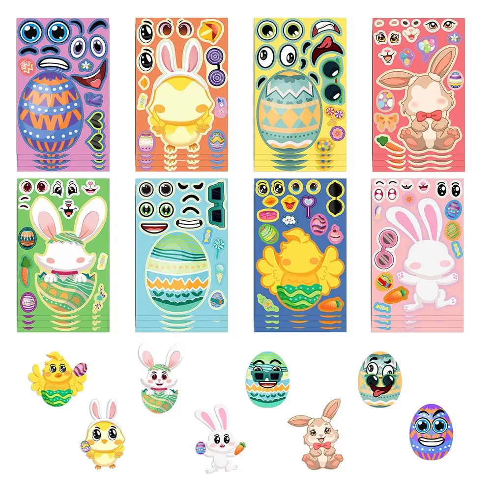 Pegatinas de Pascua reutilizables vinilo impermeable para niños - imagen 4