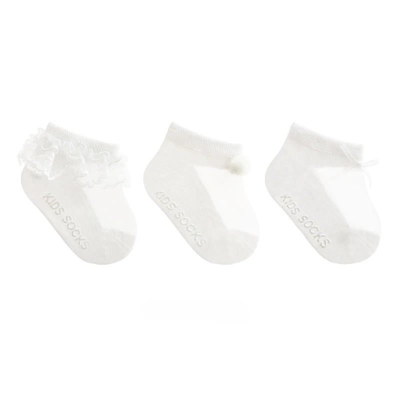 Calcetines de encaje para bebé – Algodón peinado suave