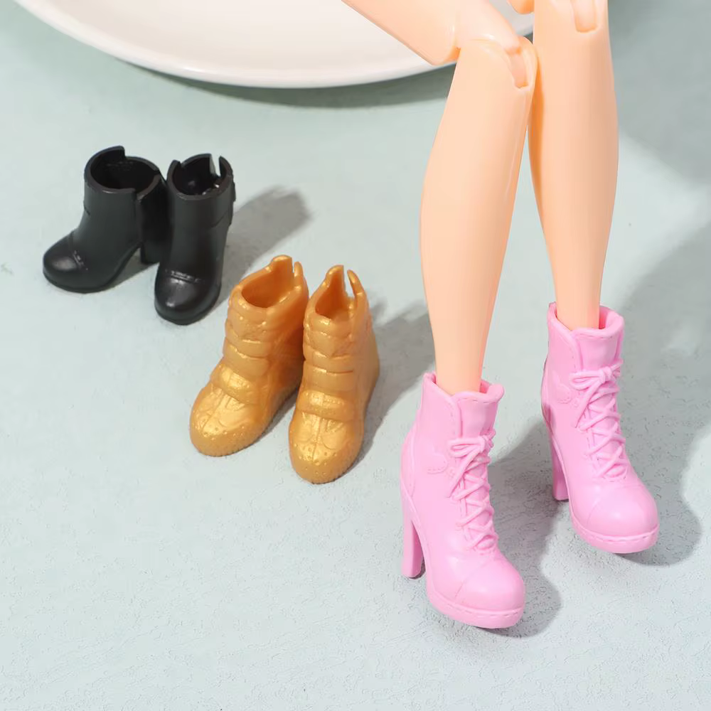 Zapatos transparentes para muñeca – Set de moda y juego - imagen 3