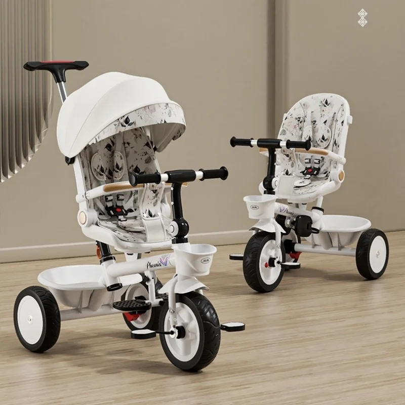 Triciclo multifuncional para niños con asiento cómodo y volante - imagen 2