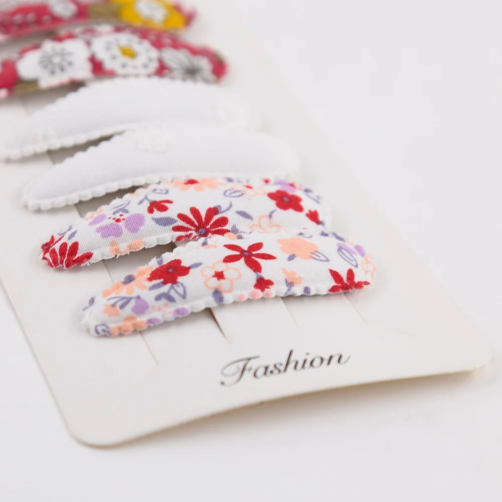 Horquillas de algodón con detalles de flores