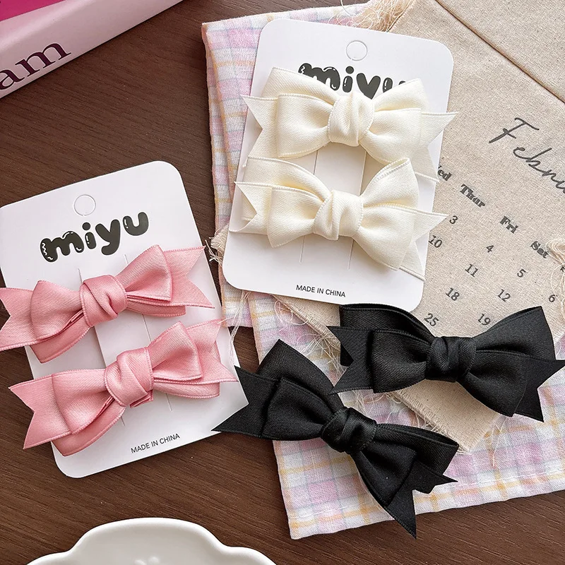 Pinza para el pelo de satén con lazo estilo ballet para niñas