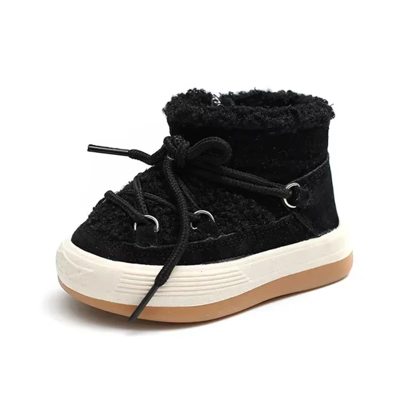 Botas de bebé unisex con suela de goma cálida para invierno y nieve
