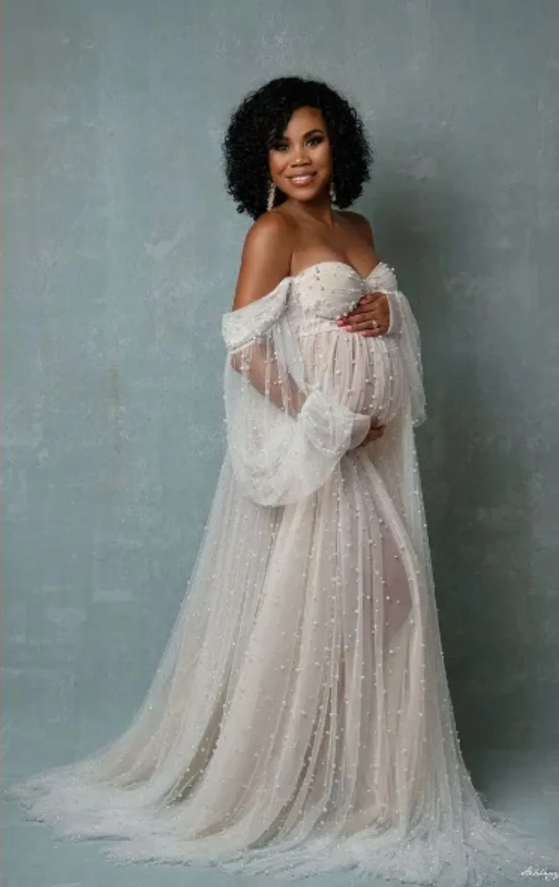 Color blanco perla para fotografía de maternidad
