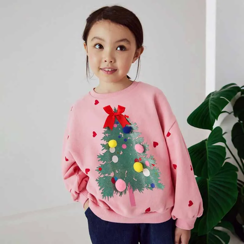 Sudadera navideña para niñas de cuello redondo cálida manga larga - imagen 4