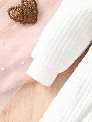 Conjunto de vestido térmico para niñas con cinturón y cárdigan