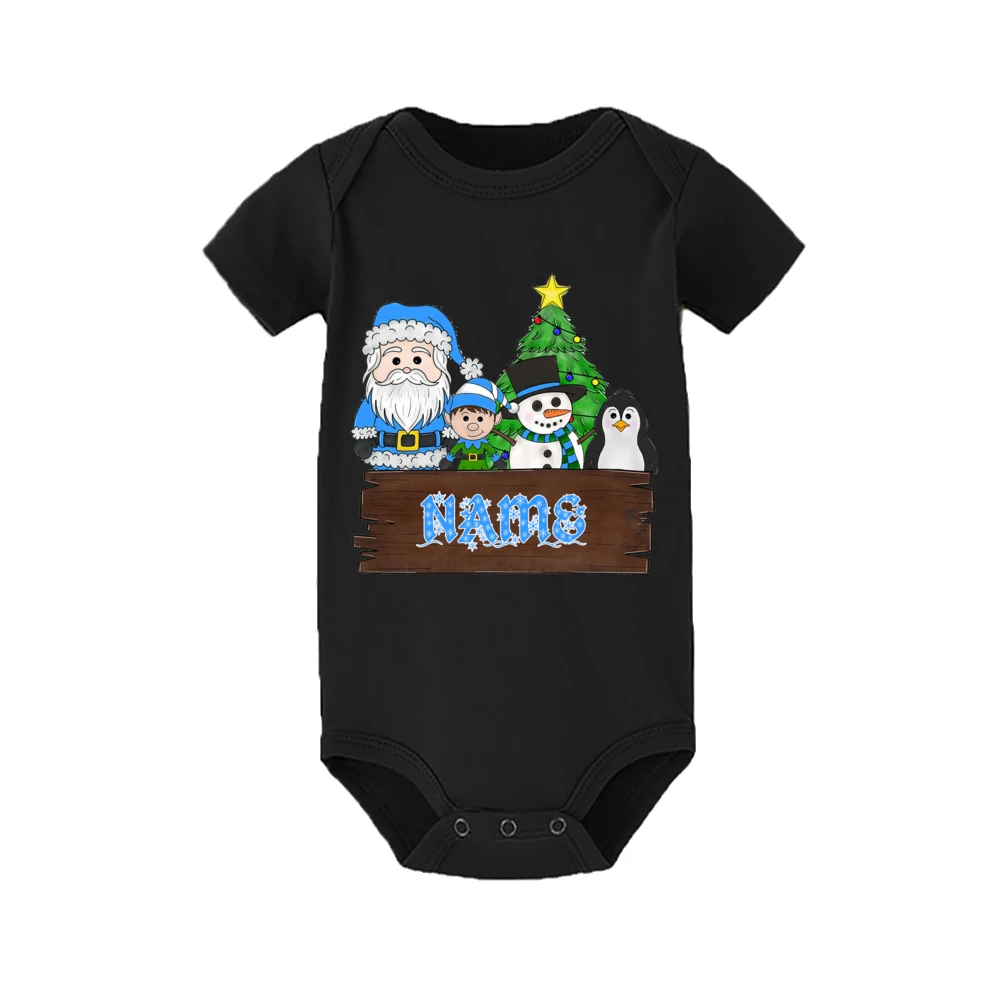 Pelele de manga corta con árbol de Navidad