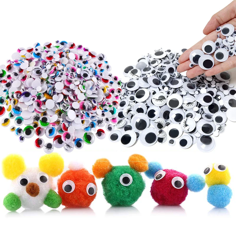 Ojo de muñeca Wiggly autoadhesivo DIY – Material artesanal móvil para manualidades - imagen 4