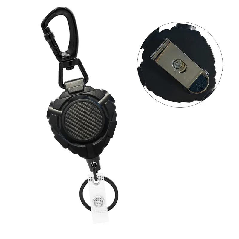Portacarnés retráctil resistente con clip - imagen 4