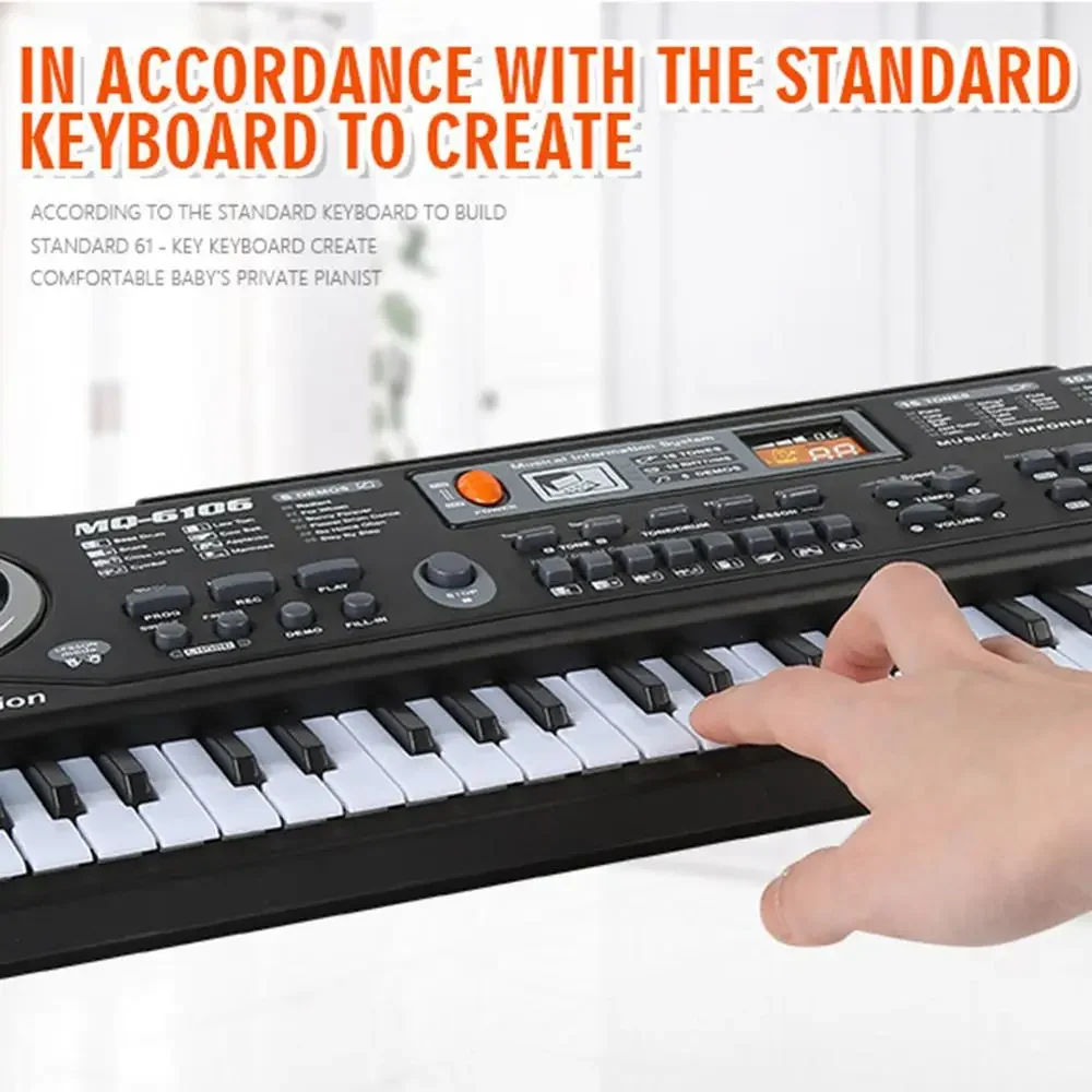 Teclado para niños con micrófono - Instrumento musical educativo - imagen 3
