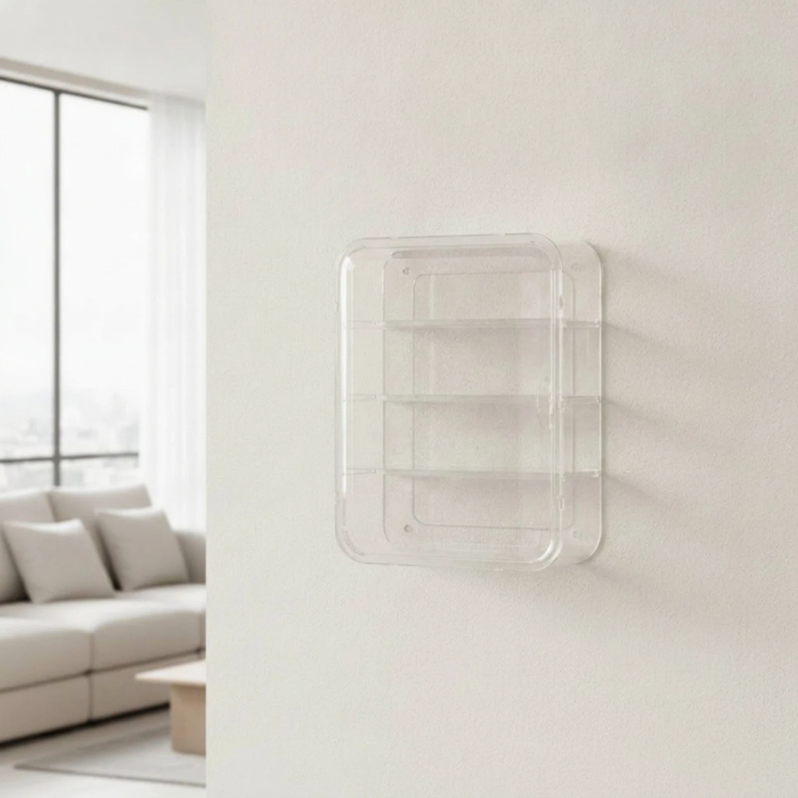 Caja transparente de pared para colecciones y orden - imagen 2