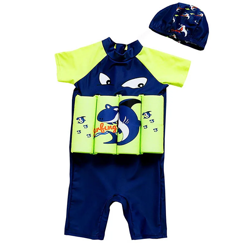 Traje de baño flotante monopieza manga corta animado para niños - imagen 2
