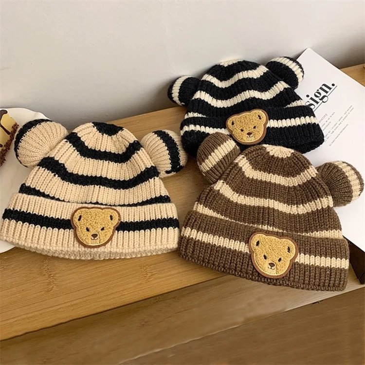 Gorro de bebé LAWADKA punto rayado