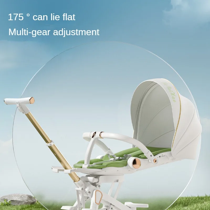 Silla de paseo plegable ligera – Dos posiciones y manillar ajustable