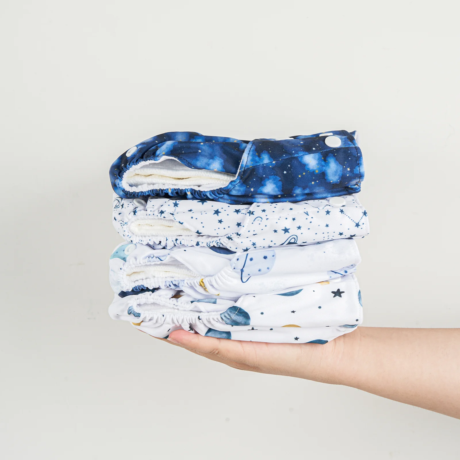 Elinfant Pañales lavables con absorbentes y bolsa portátil para bebés - imagen 3