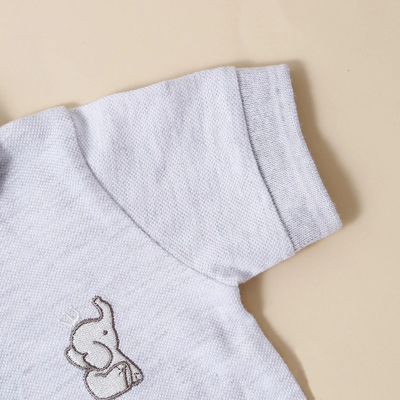 Mono de algodón suave con cuello polo para bebé, manga corta - imagen 4