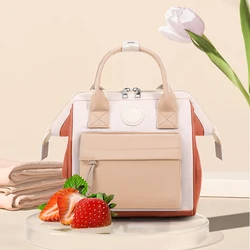 Bolsa de pañales piel beige, seca y húmeda, plegable