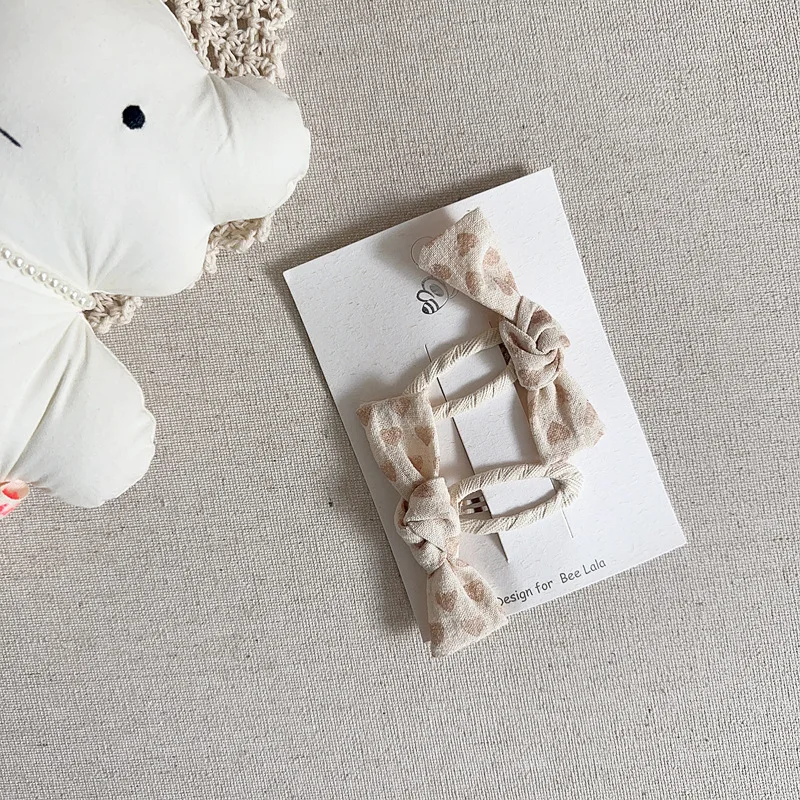 Pasadores de lazo para bebé con clip floral, inspiración coreana - imagen 3