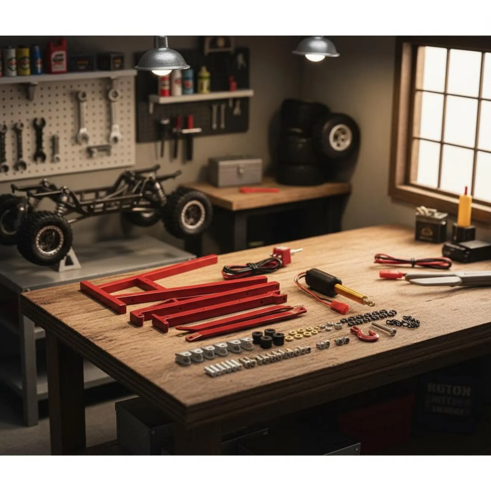 Elevador de coches en miniatura kit de construcción metálico - imagen 3