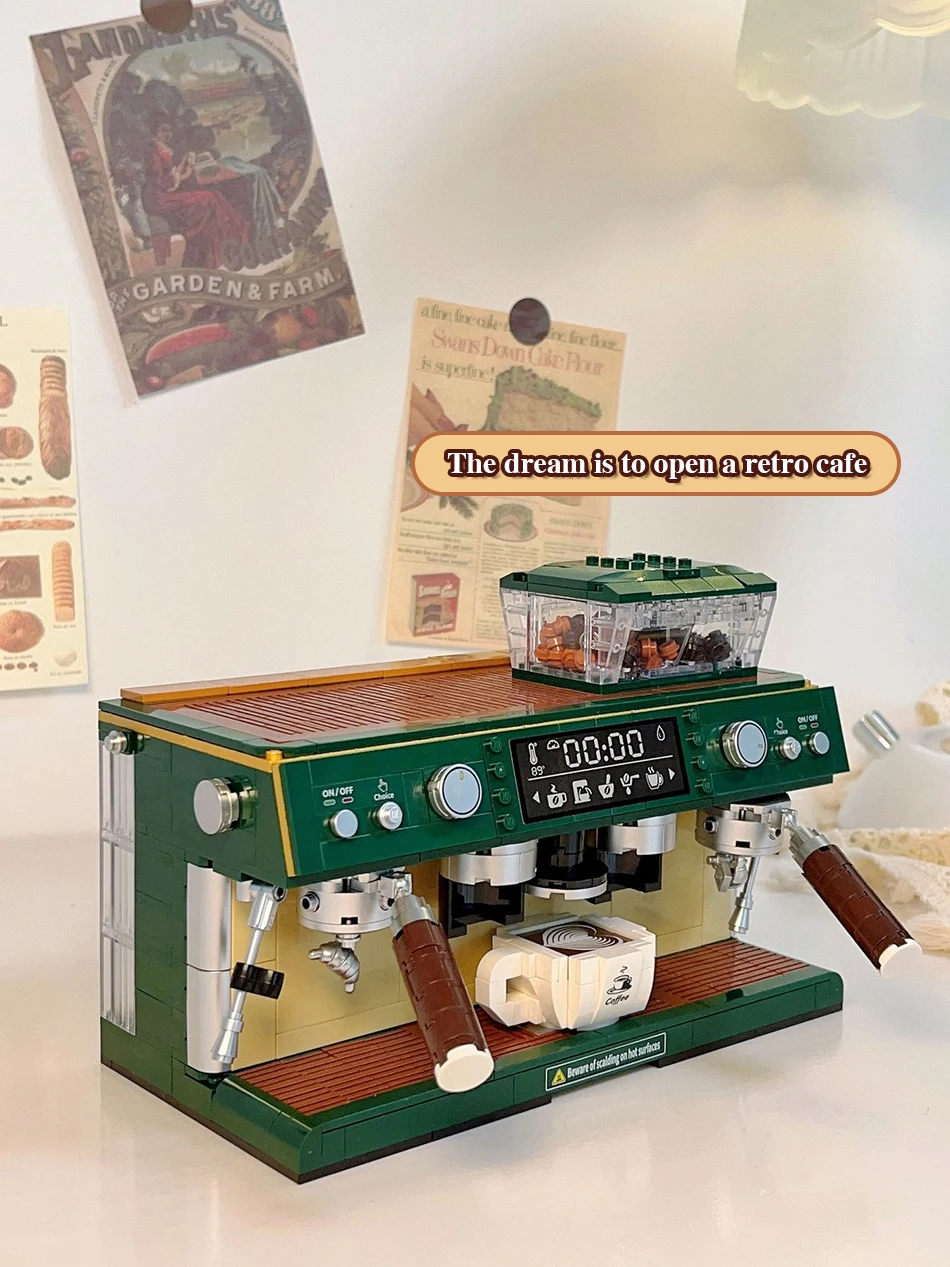 Cafetera ensamblada con estilo decorativo