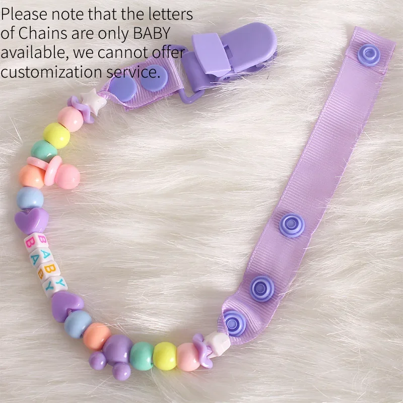 Clips para chupete en silicona con cadena antipérdida bebé - imagen 4