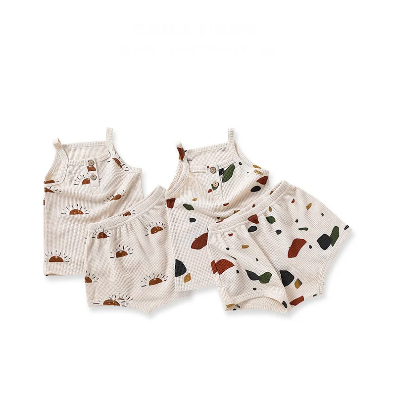 Conjunto verano Milangel para bebé – Camisola de gofres con shorts - imagen 5
