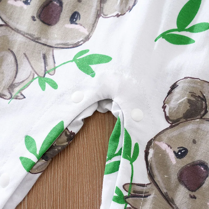 Mameluco de algodón para bebé de manga larga con koala estampado - imagen 4