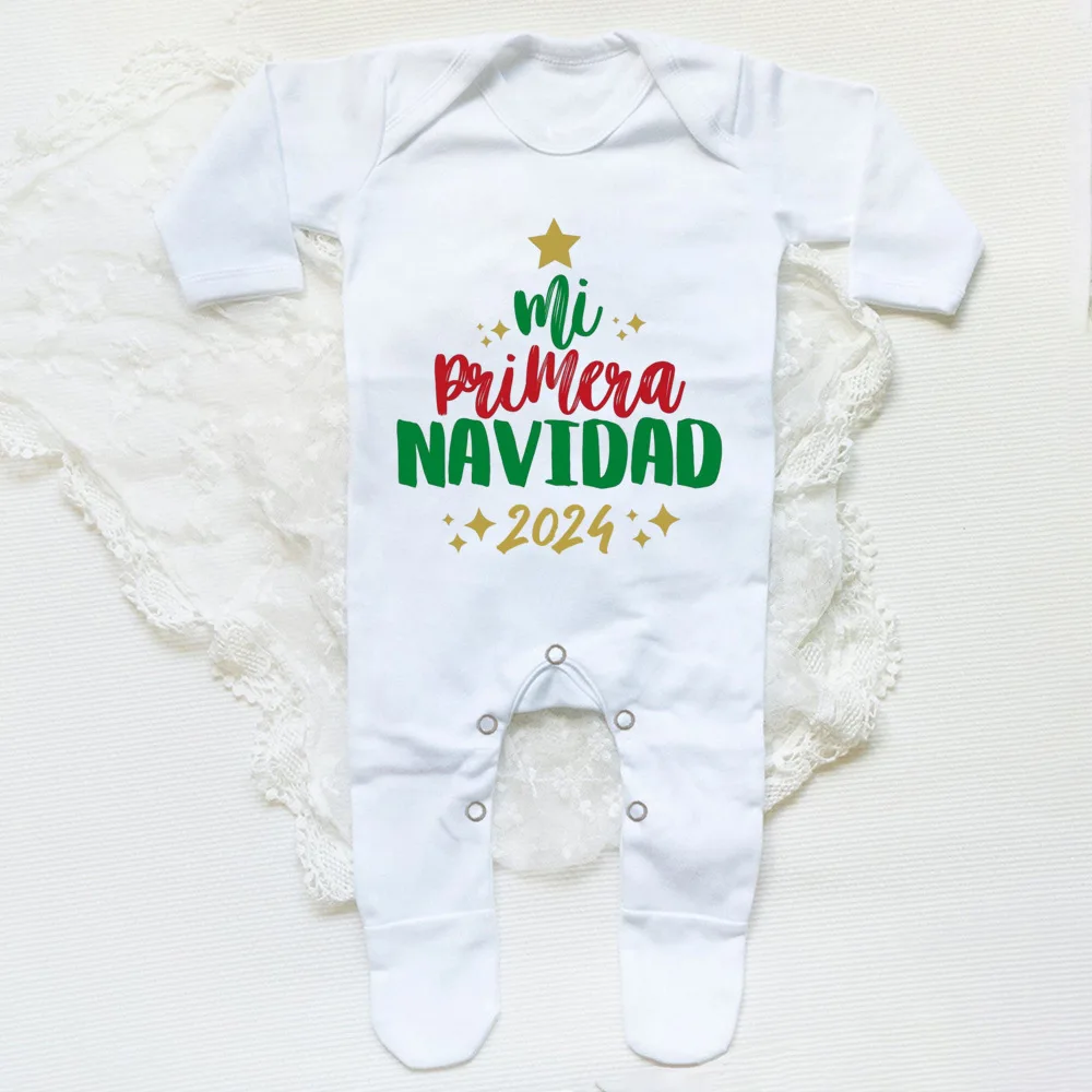 Pelele de Navidad para bebé: mono con estampado español - imagen 2