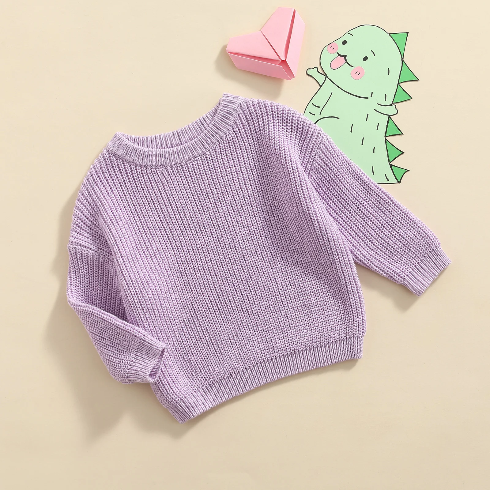 VISgogo Jersey de punto para bebe: sueter calido caramelo manga larga - imagen 4