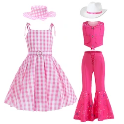 Disfraz de princesa navideña con lazo rosa para fiesta talla 3-10
