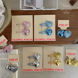 Pinzas para el pelo niña con forma de corazón