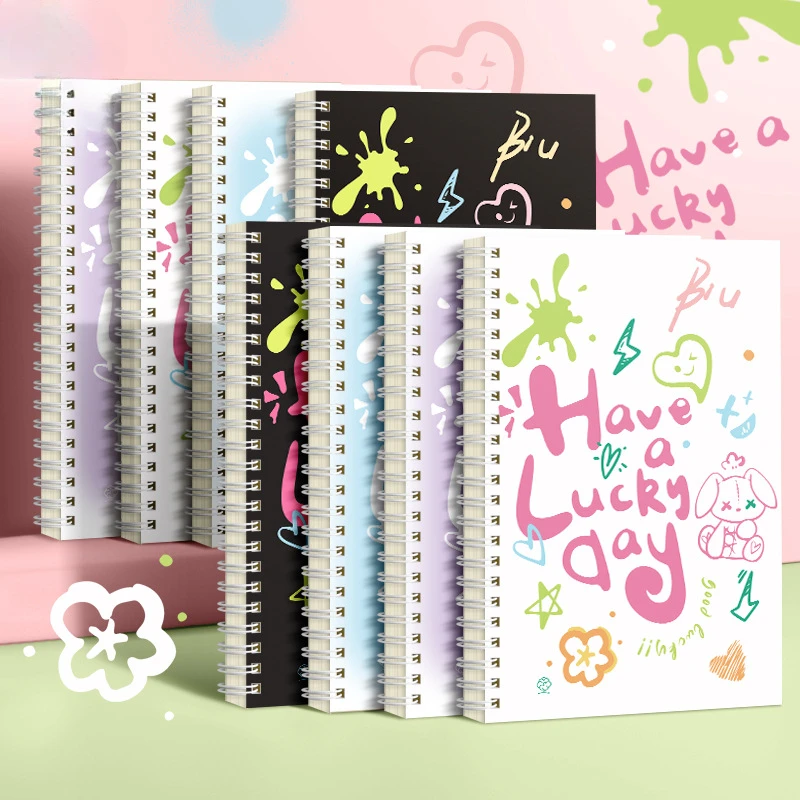 Cuaderno espiral A5 con diseño graffiti moderno