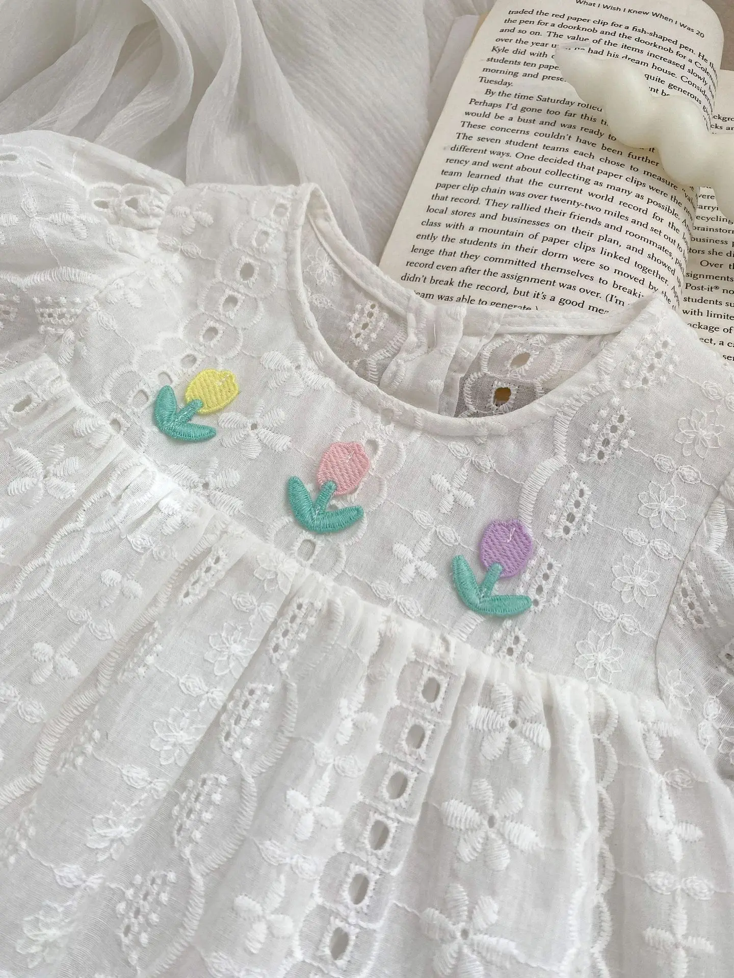 Milancel body algodón para niña bordado de verano, una pieza - imagen 4