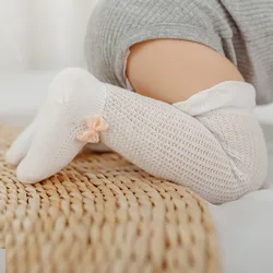 Calcetines altos de encaje con lazo para niña recién nacida
