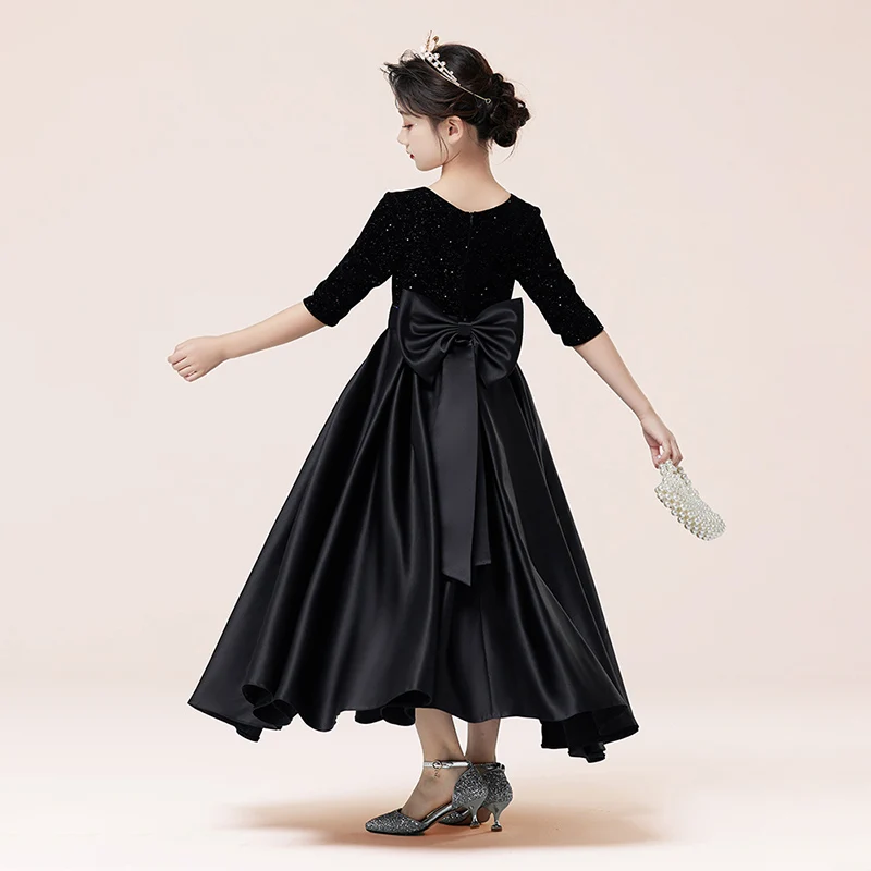 Vestido de princesa para niños – Traje de competición de piano 2024 - imagen 5
