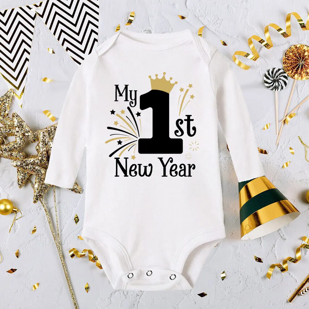 Pelele bebé estampado Año Nuevo – Manga larga - imagen 4