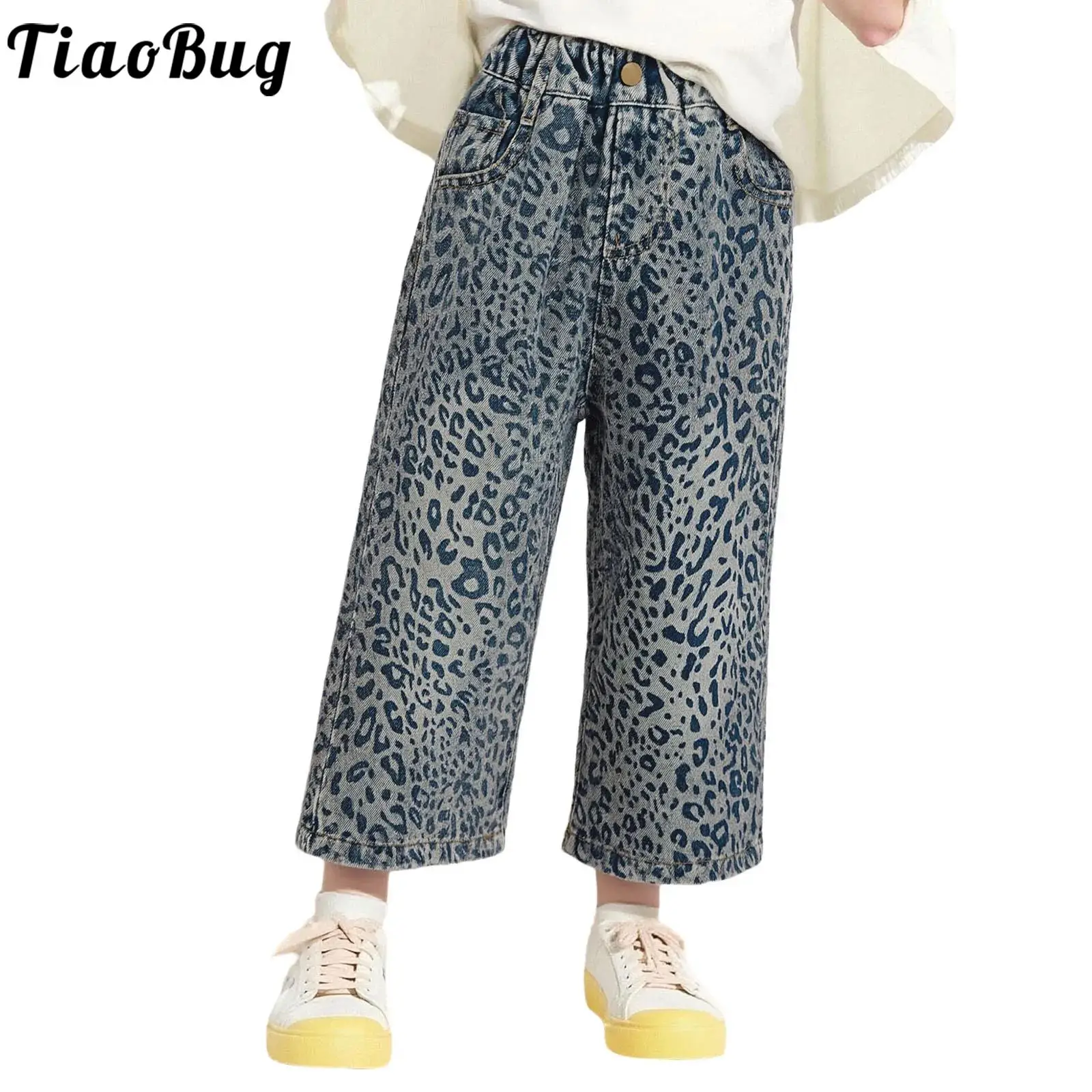 Vaqueros niña estampado leopardo con cintura elástica - imagen 4