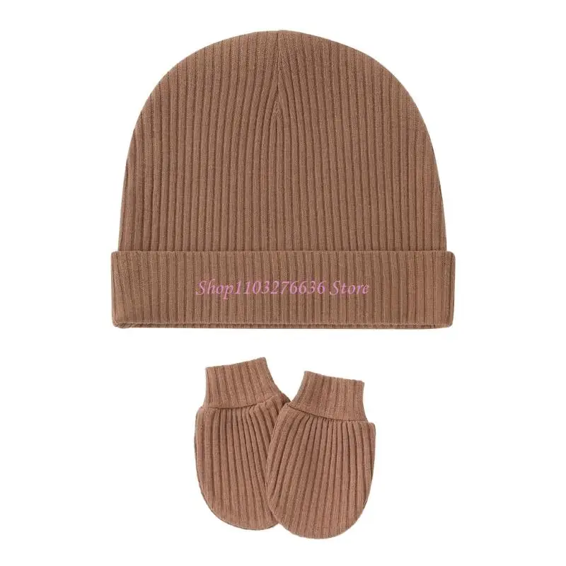 R6FD Set invierno gorro y guantes térmicos sin arañazos para bebé - imagen 3