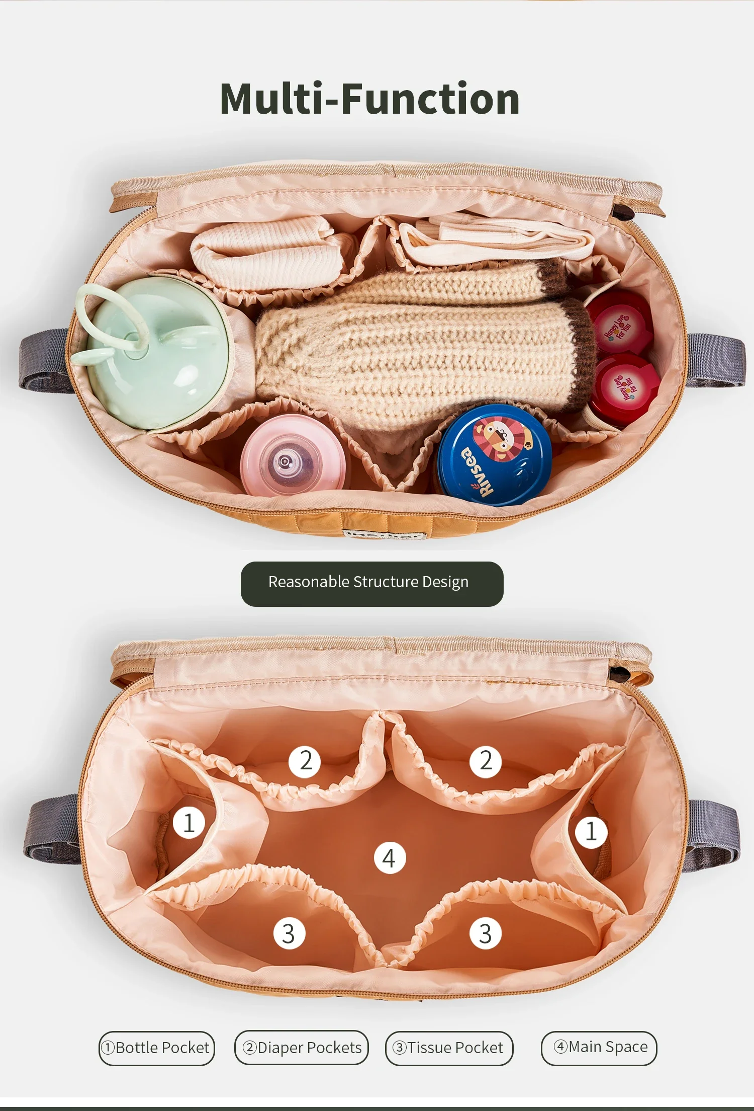 Bolsa impermeable con estética práctica