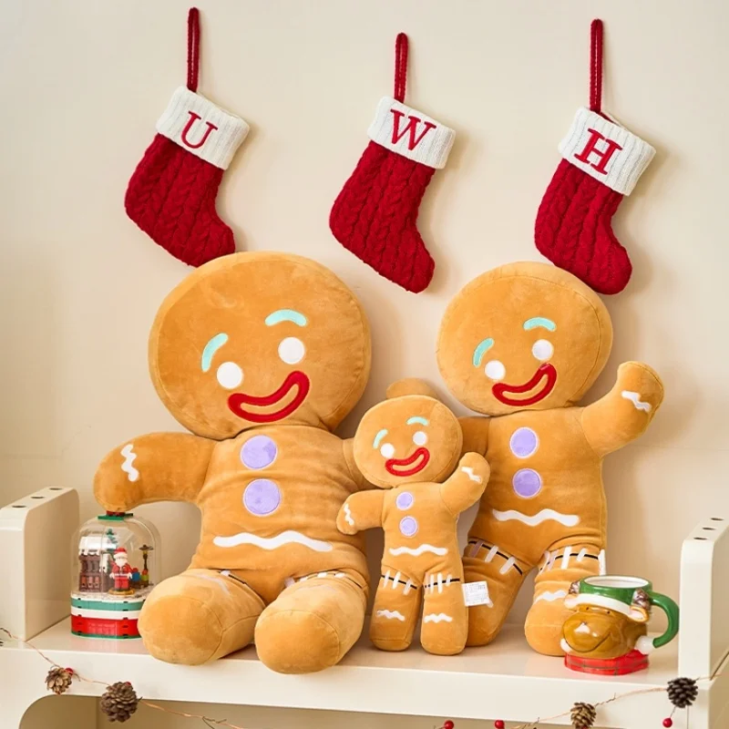 Peluche hombre de jengibre cojín suave de decoración navideña - imagen 5