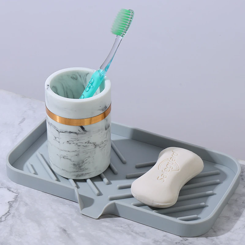 Soporte de silicona listo para uso como jabonera y bandeja