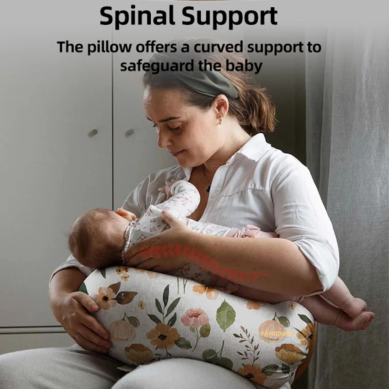 Pangdube Almohada de Lactancia Multifuncional en U para Bebé y Mamá